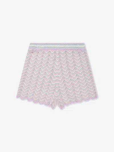 ZIMMERMANN ZIMMERMANN GIRLS HALLIDAY TEXTURED KNIT SHORTS