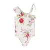 ZIMMERMANN ZIMMERMANN GIRLS LIPSTICK GARDEN FLORAL CLOVER FRILL SWIMSUIT