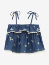 Zimmermann Girls Lucky Denim Top In Blue