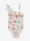 Zimmermann Girls Lucky Frill Swimsuit In White