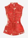 Zimmermann Girls Lucky Pocket Playsuit In Multi