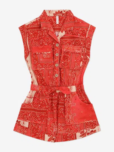 Zimmermann Kids'  Girls Lucky Pocket Playsuit In Multi
