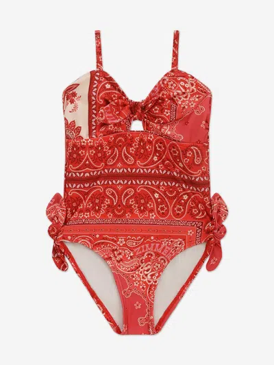 Zimmermann Kids'  Girls Lucky Tie Front Swimsuit In Multi