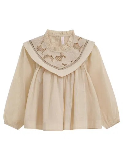 Zimmermann Girls' Mini Cotton Top In Beige