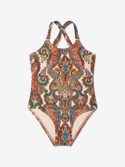 Zimmermann Kids'  Girls Paisley Ottie Swimsuit In Multicoloured