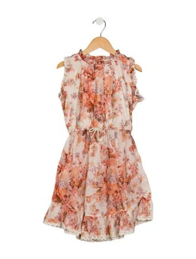 Pre-owned Zimmermann Kids' Girls' Pattern Printed Sleeveless Dress W/ Tags In Neutrals