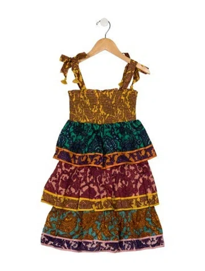 Pre-owned Zimmermann Babies' Girls' Pattern Printed Sleeveless Dress W/tags In Yellow