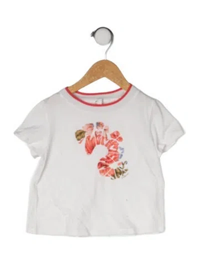 Pre-owned Zimmermann Babies'  Girls Short Sleeve T-shirt In White