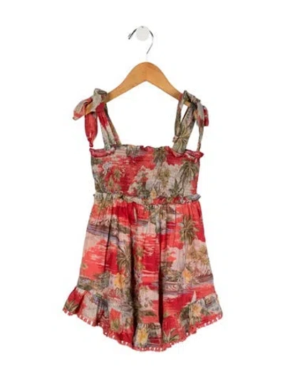 Pre-owned Zimmermann Babies' Girls Sleeveless Dress In Red