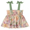 Zimmermann Girls Pink Cotton Shirred Sleeveless Blouse