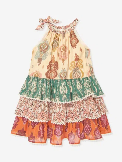 ZIMMERMANN ZIMMERMANN GIRLS WYLIE HALTER TIERED DRESS