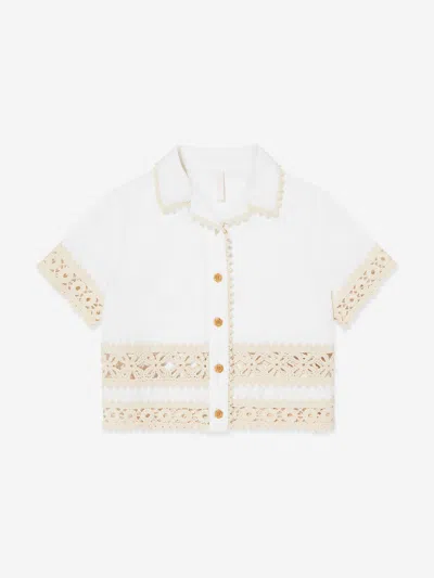 Zimmermann Girls Wylie Trimmed Blouse