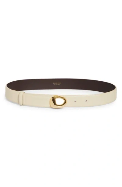 Zimmermann Gleam Leather Belt In Almond