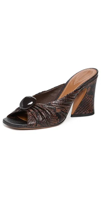 Zimmermann Gleam Mules 85mm Dark Brown