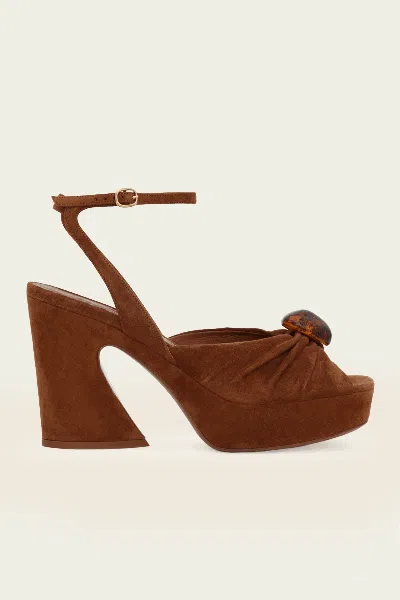 Zimmermann Gleam Sandal 120 In Hazelnut In Brown