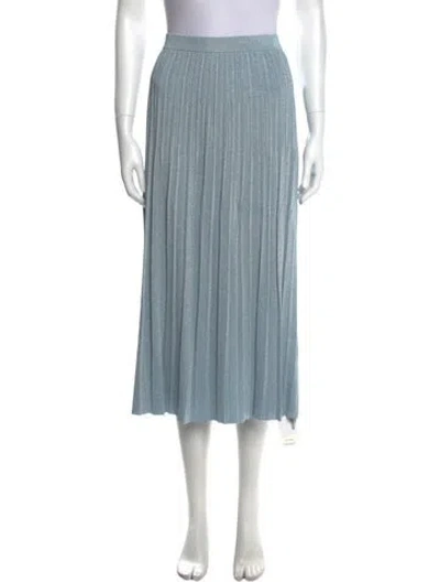 Pre-owned Zimmermann Glitter Accents Midi Length Skirt In Blue