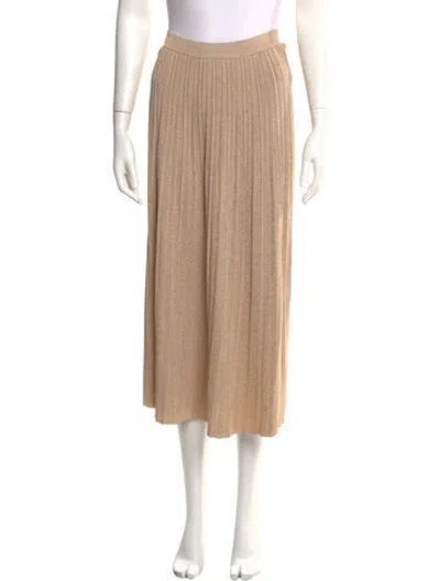 Pre-owned Zimmermann Glitter Accents Midi Length Skirt In Gold