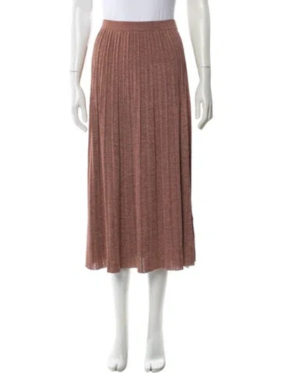 Pre-owned Zimmermann Glitter Accents Midi Length Skirt In Pink