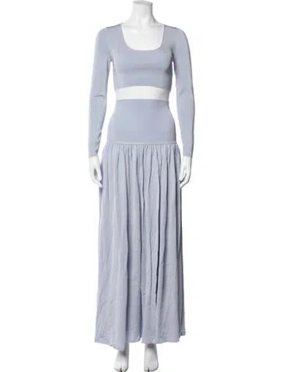 Pre-owned Zimmermann Glitter Accents Skirt Set In Blue