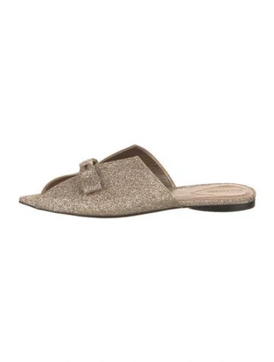 Pre-owned Zimmermann Glitter Patterned Mules In Multicolor