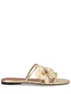 Zimmermann Gold Leather Flat In Gold