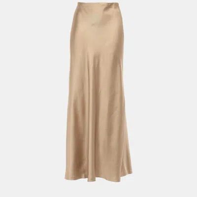 Pre-owned Zimmermann Gold Viscose Maxi Skirt Size S (1)