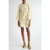 ZIMMERMANN ZIMMERMANN GOLDEN CROCHET LACE MINIDRESS