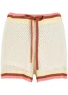 Zimmermann Golden High-rise Shorts In Multicoloured 1
