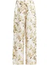 Zimmermann Floral Linen Cargo Pants In Neutrals