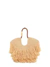 Zimmermann 'goldentime' Beoge Shoulder Bag With Adjustable And Removable Shoulder Strap And Fringed Details In 