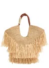 Zimmermann Goldentime Fringe-trimmed Crochet Raffia Tote In Brown