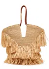 Zimmermann Goldentime Medium Raffia Tote Bag In Brown