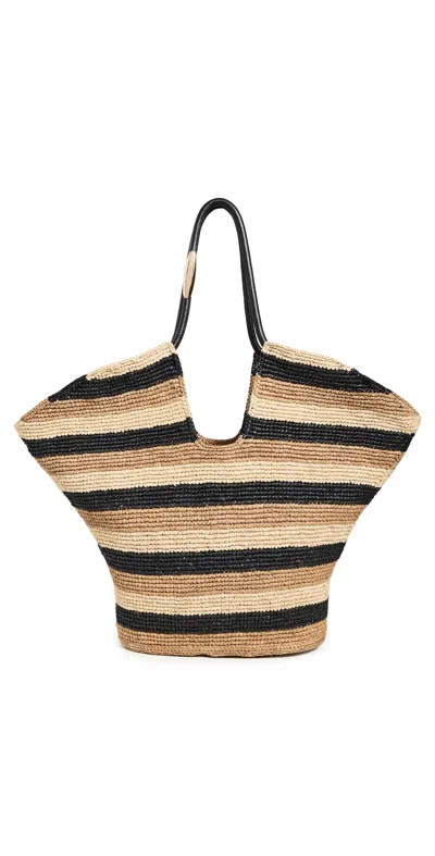 Zimmermann Goldentime Large Tote Black Stripes