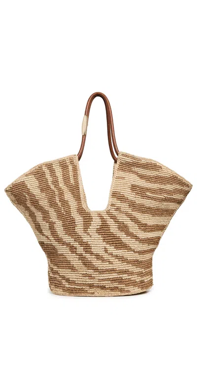 Zimmermann Goldentime Large Tote Tan Zebra