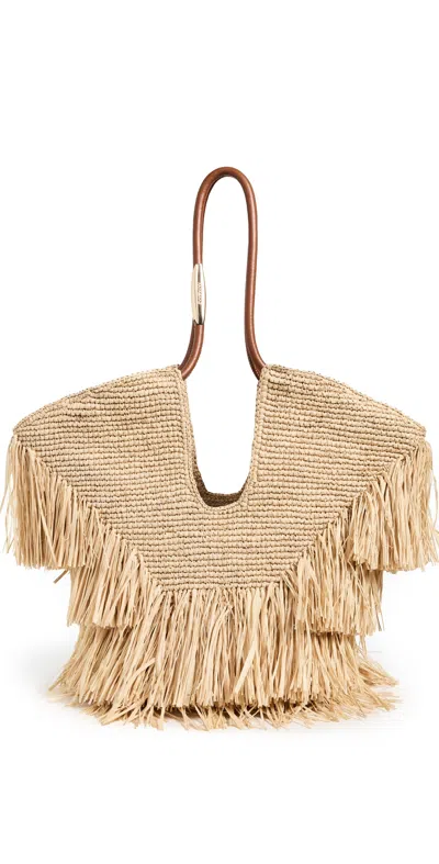 Zimmermann Goldentime Medium Fringe Tote Natural