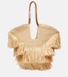 Zimmermann Goldentime Beoge Shoulder Bag With Adjustable And Removable Shoulder Strap And Fringed Details In Ra