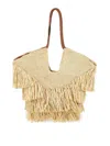 Zimmermann Goldentime Medium Raffia Tote Bag In Sand