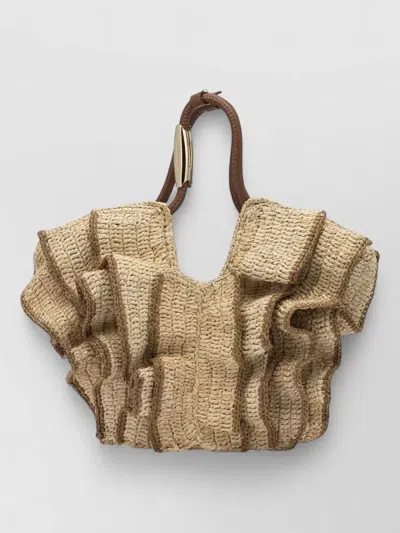 Zimmermann Goldentime Medium Tote Bag Shoulder Strap In Neutral