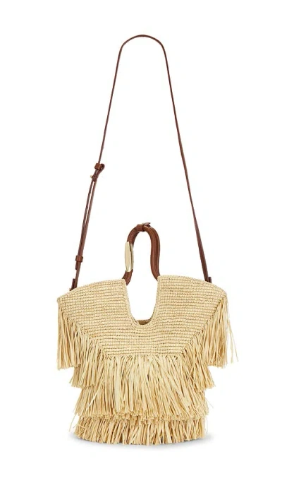 Zimmermann Goldentime Small Fringe Tote In Brown