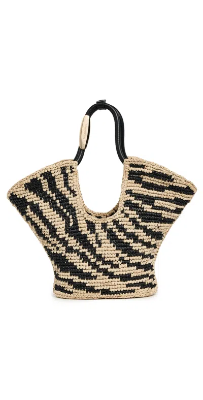 Zimmermann Goldentime Small Tote Black Zebra