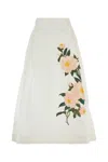Zimmermann Natura Embellished Linen Organza Midi Skirt