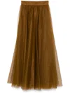 Zimmermann Gonna Lunga In Tulle In Haz Hazelnut