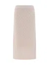 Zimmermann Pointelle-knit Wool Midi Skirt