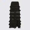 Zimmermann Metallic Black Cotton Skirt In Black