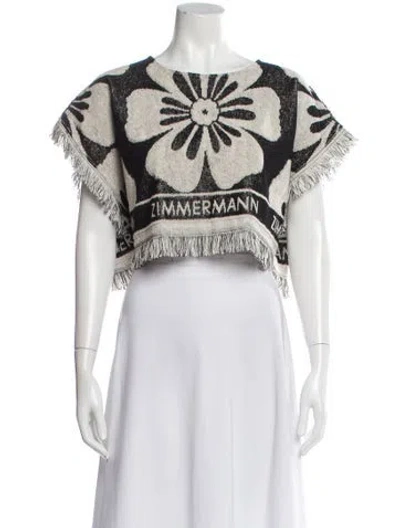 Pre-owned Zimmermann Graphic Print Bateau Neckline Sweater In Multi