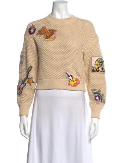 Pre-owned Zimmermann Graphic Print Crew Neck Sweater In Neutral