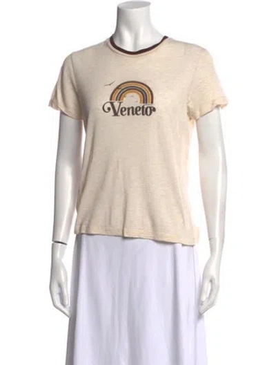 Pre-owned Zimmermann Graphic Print Crew Neck T-shirt In Neutral