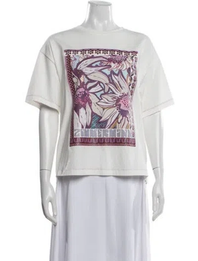 Pre-owned Zimmermann Graphic Print Crew Neck T-shirt In Neutrals