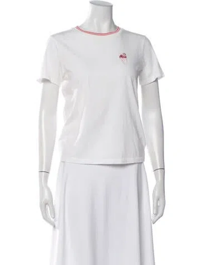 Pre-owned Zimmermann Graphic Print Crew Neck T-shirt In White