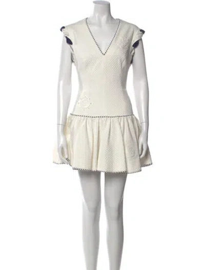 Pre-owned Zimmermann Graphic Print Mini Dress In Neutral
